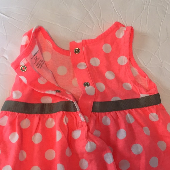 Carter’s orange and white polka dot dress - Picture 9 of 9
